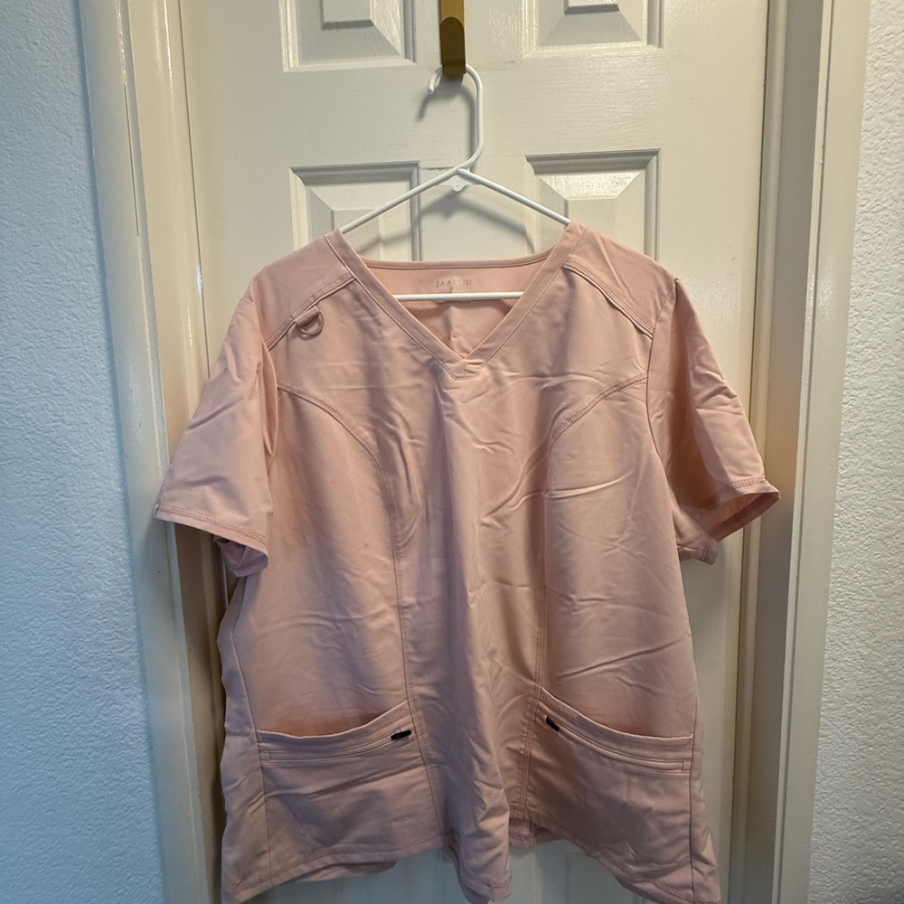 Jaanuu Blush V-Neck Scrub Top